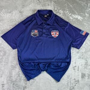 USA Rugby Sevens Polo Shirt Men’s XXL Blue HSBC 7s Performance Athletic